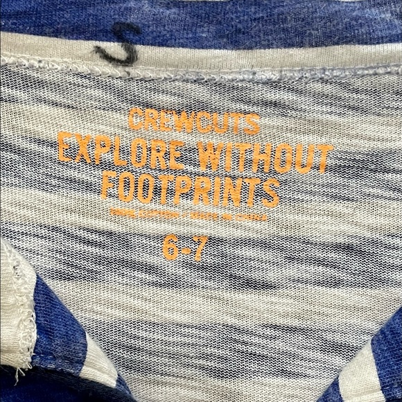 Crewcuts blue and white striped shirt - Picture 3 of 5